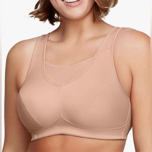 Glamorise Full Figure No Bounce Wirefree Back Close Sports Bra #1066, 38D